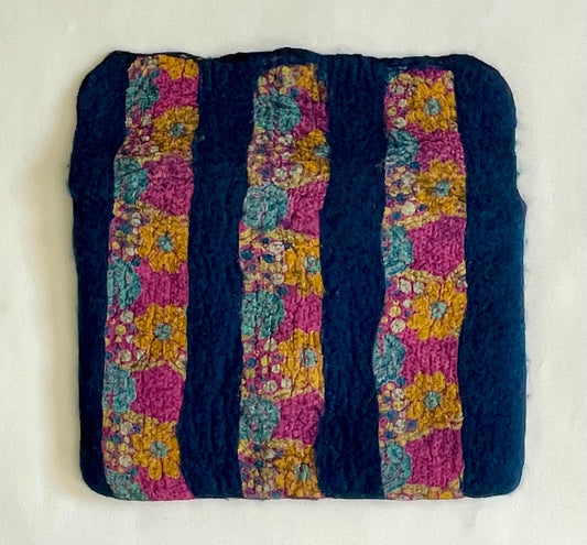 Felted Tablet Case Blue Sari Silk Nuno Felted