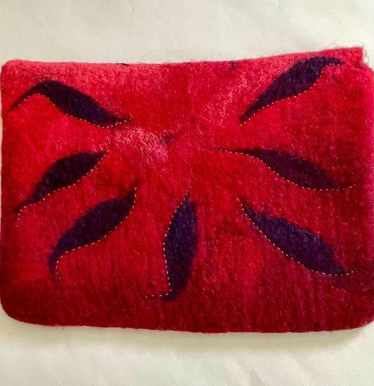 Felted Tablet Case Unique Gift Red