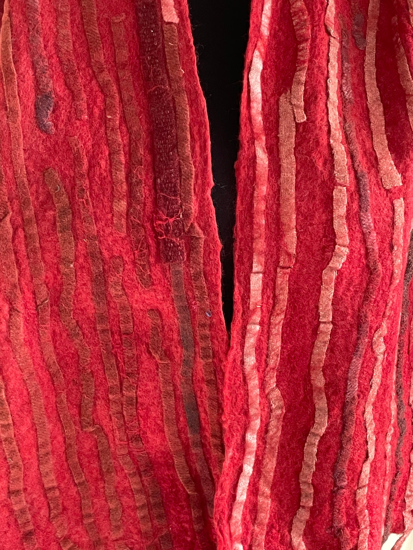 Felted Scarf, Red