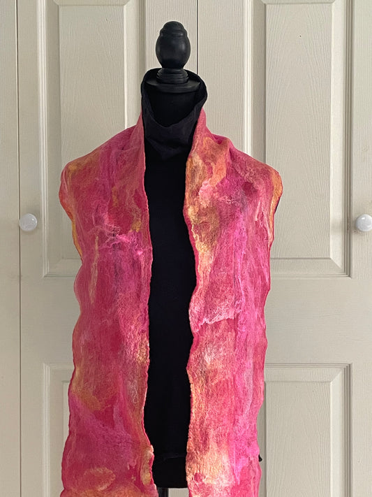 Felted Scarf, Pink