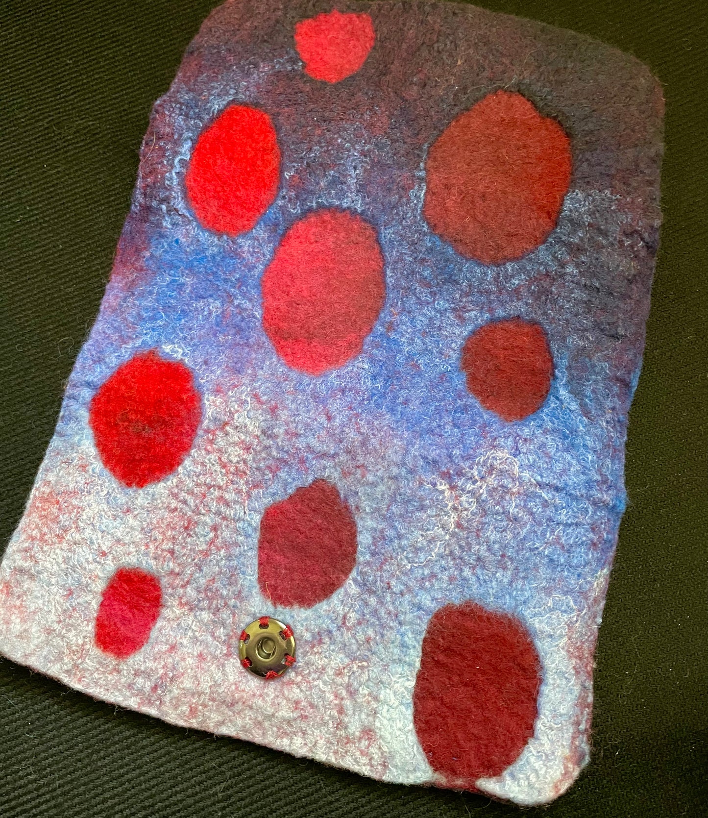 Felted Wallet, Trifold ,Circles
