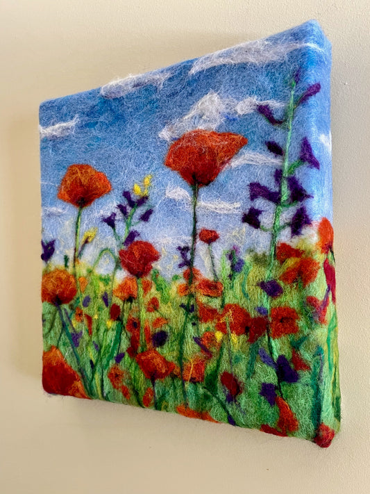 Summer Glory Felted Painting