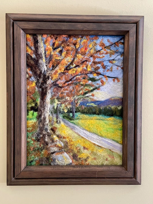 Autumn View Felted Landscape