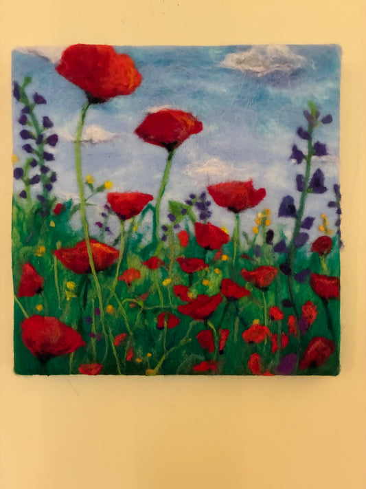 Summer Glory Felted Painting