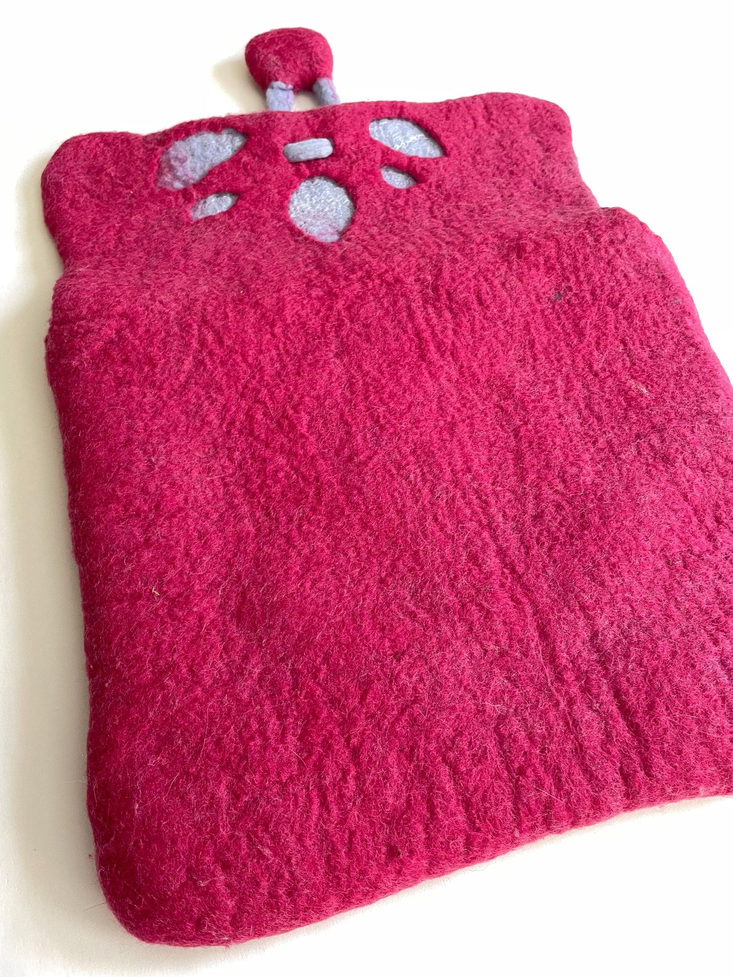 Felted Tablet Case Unique , IPad case, Red and Blue