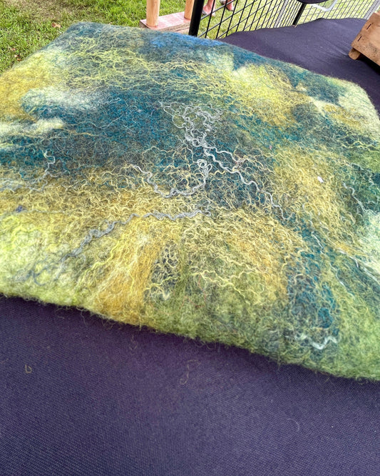 Felted Tablet Case: Merino Wool Nuno Felt, Magnetic Clasp