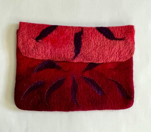 Felted Tablet Case Unique Gift Red