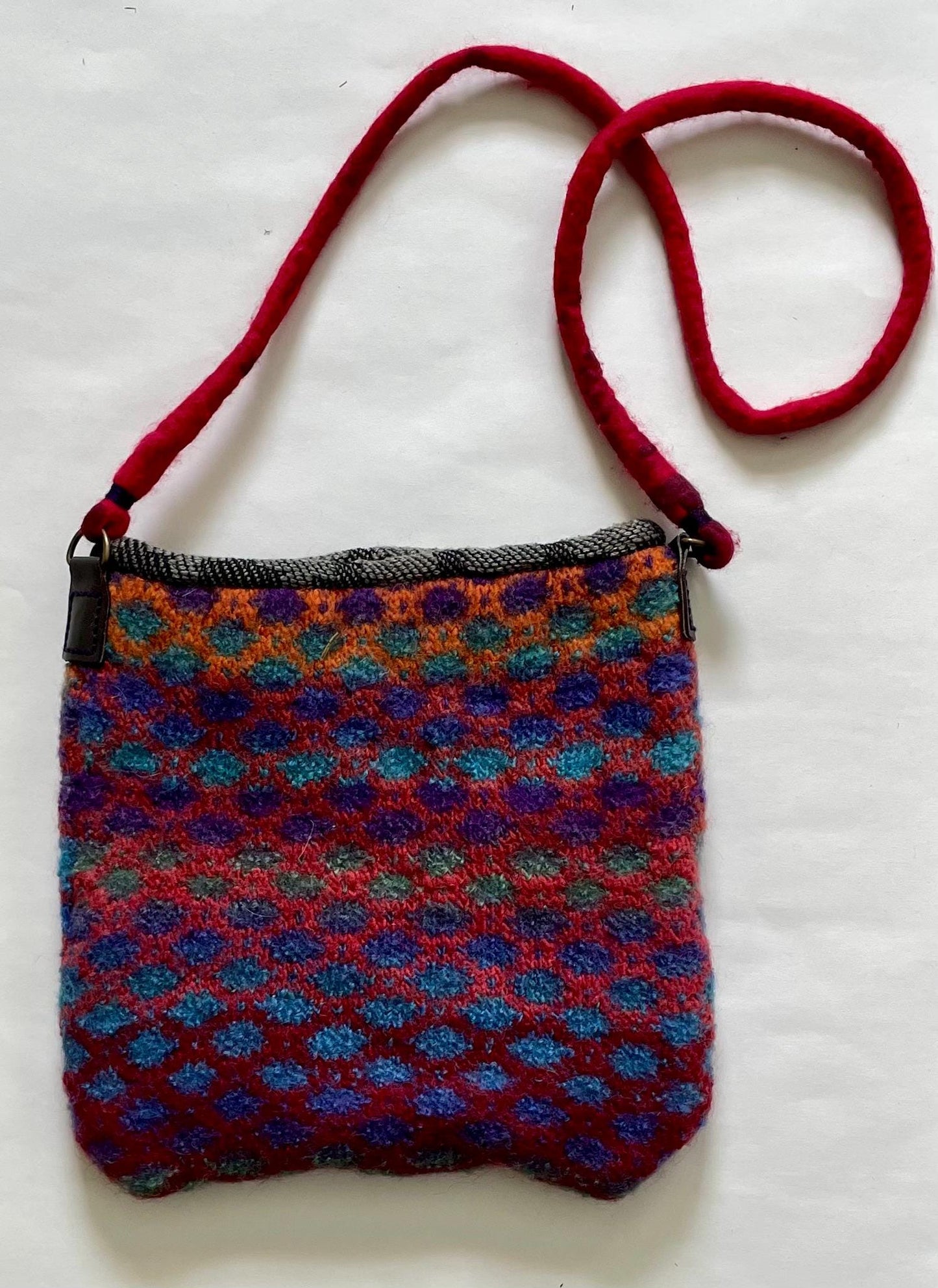 Felted Shoulder Bag, Multi Colored
