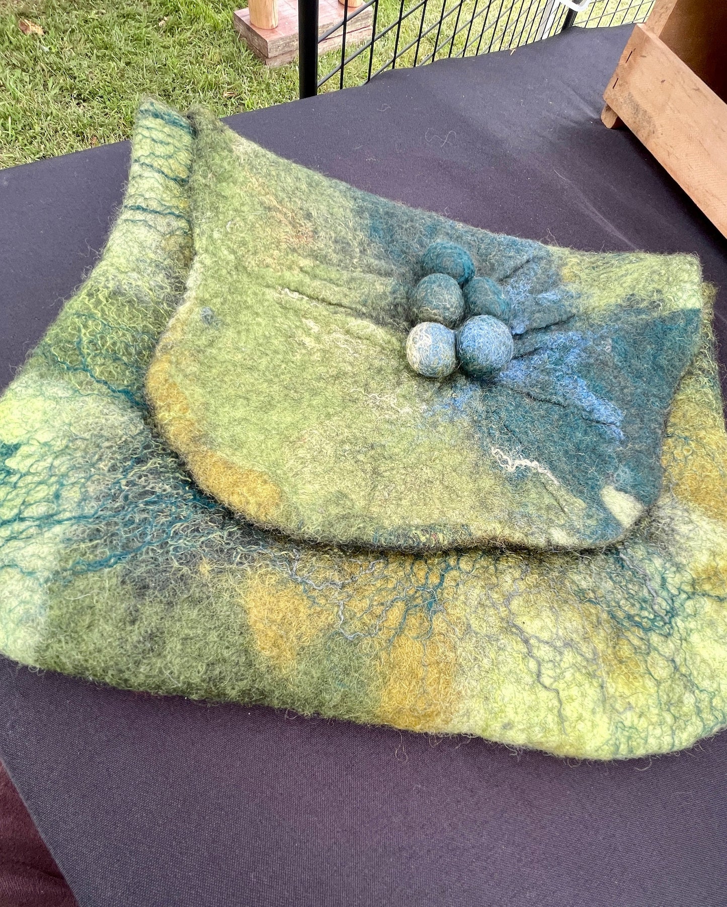 Felted Tablet Case: Merino Wool Nuno Felt, Magnetic Clasp