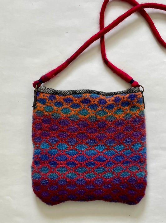Felted Shoulder Bag, Multi Colored