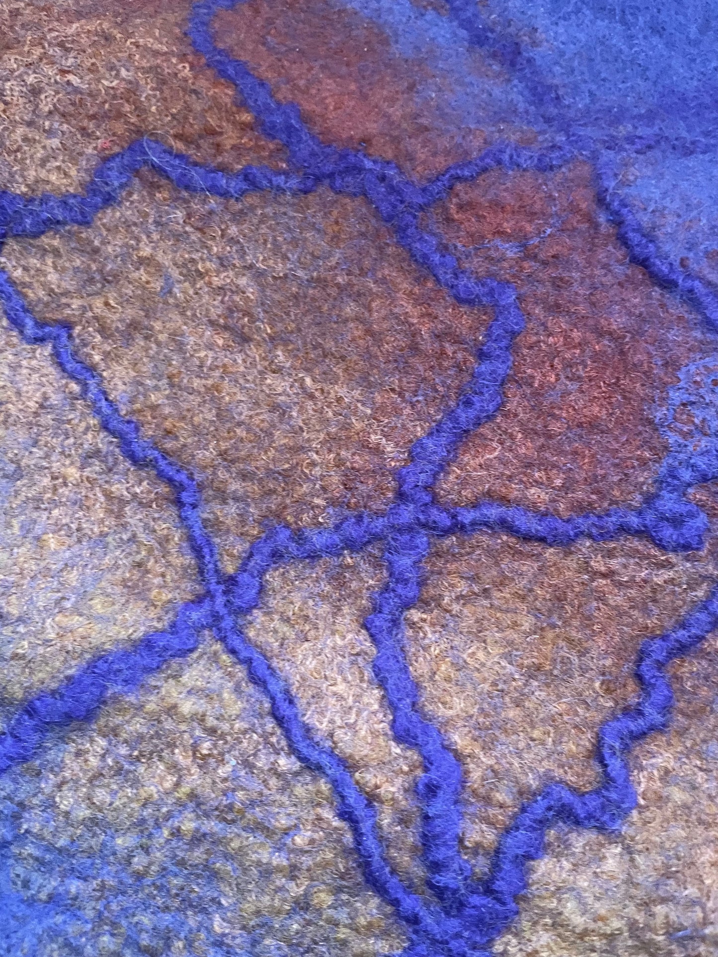 Felted Wallet, Purple and Brown