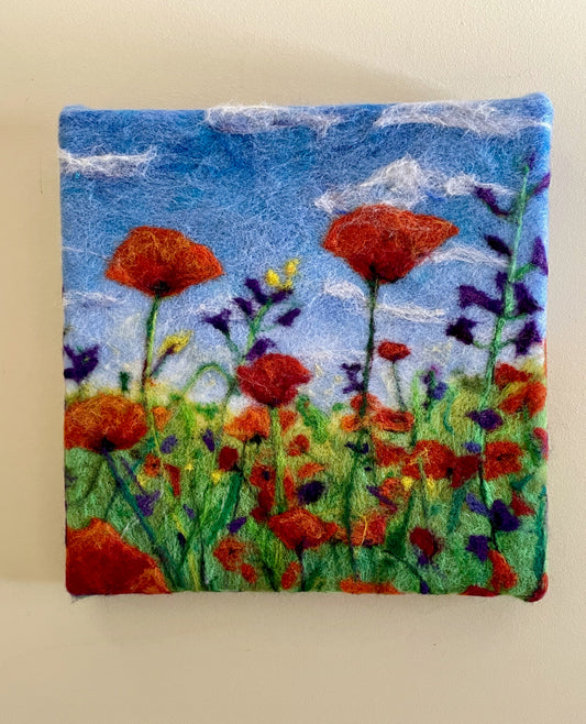 Summer Glory Felted Painting