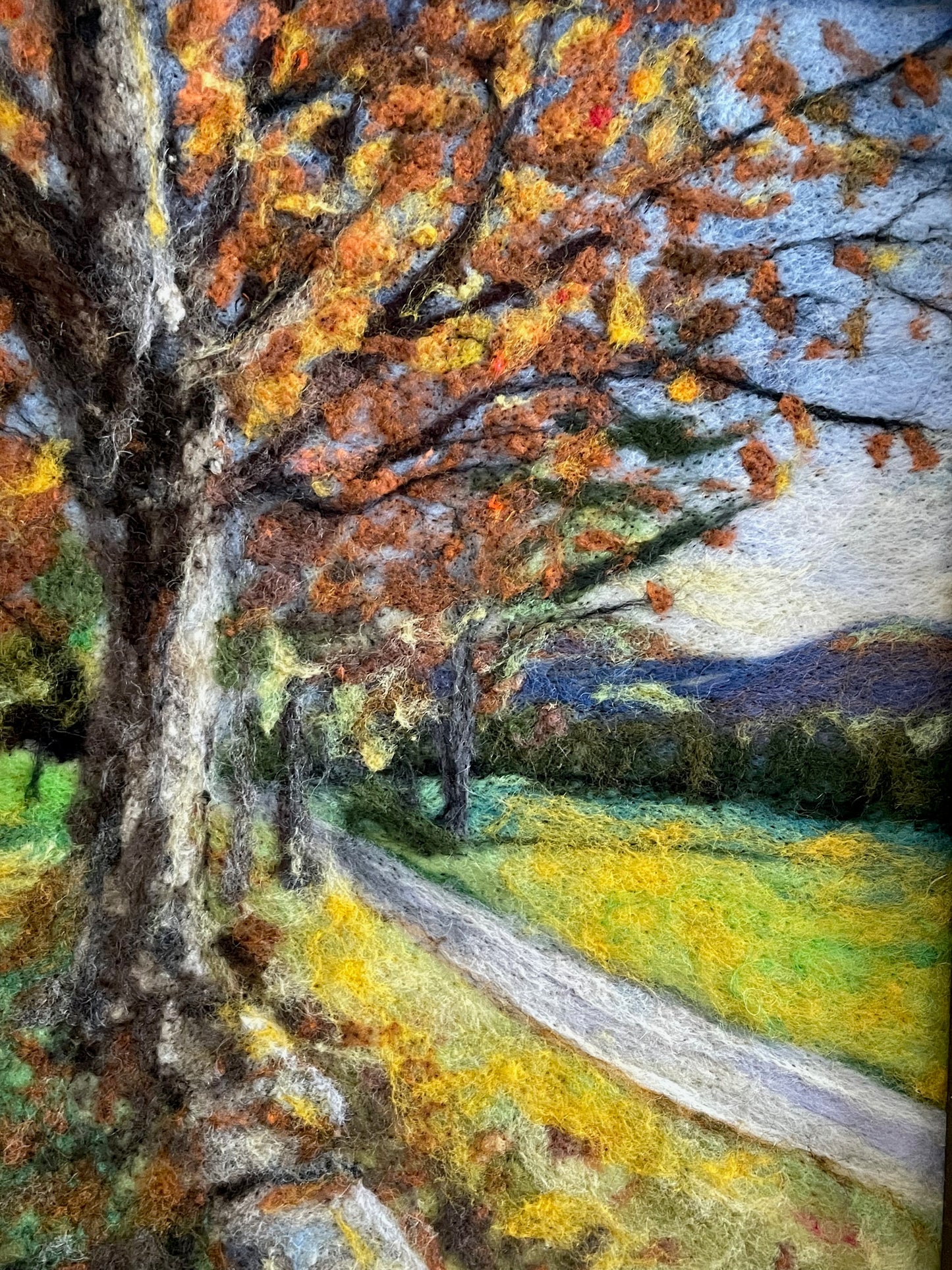 Autumn View Felted Landscape