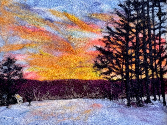 Middlesex Sunrise Felted Landscape