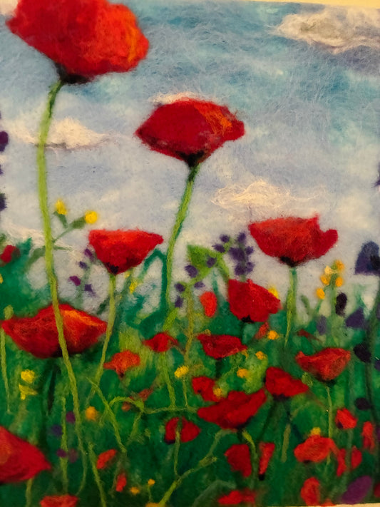 Summer Glory Felted Painting