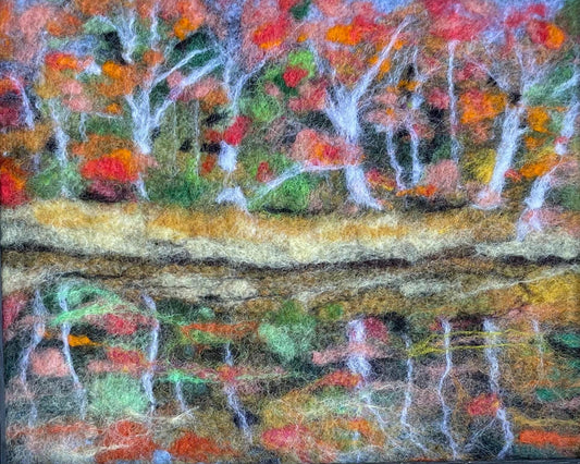 Reflections of Trees Felted Landscape