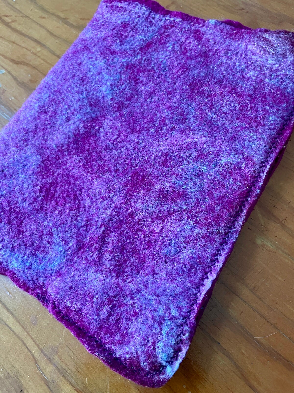 Scarlet Felted Journal Cover, Merino Wool, A5 Notebook