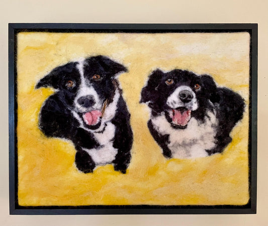 Custom Felted Portrait of Your Pet, Needle Felted  Picture